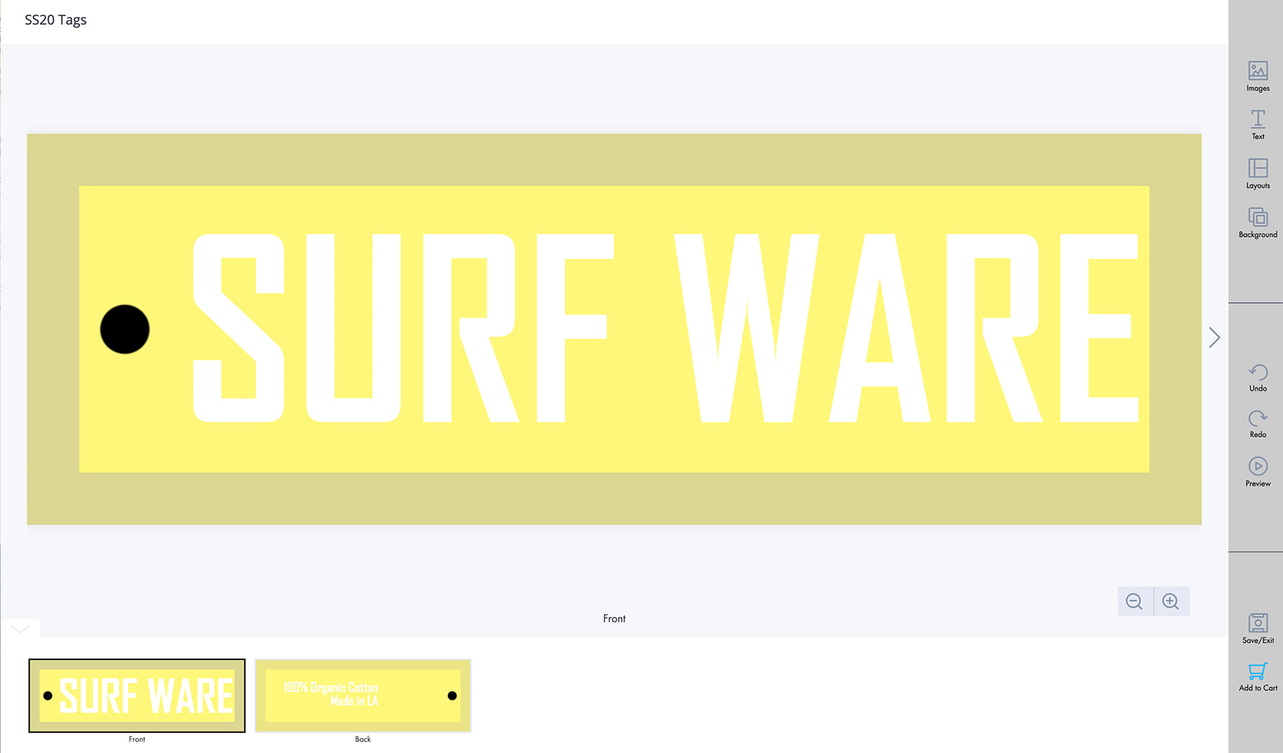 Create your own custom hang tags design directly in our Design Online tool. Simple drag and drop, image upload and character editing means anyone can create sophisticated tags. No need to download any software. Check out our <a href="/pages/design-online">helpful tutorials</a>.