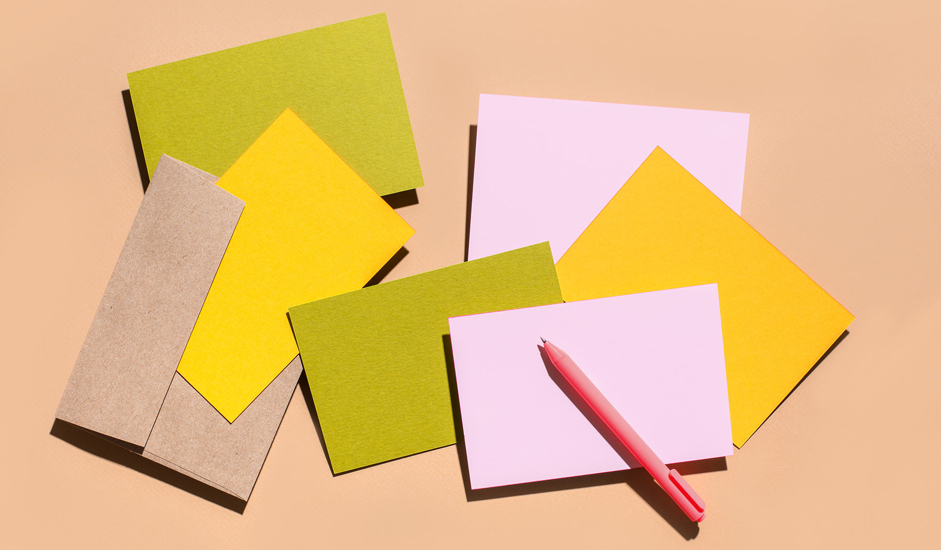 Double-thick Mohawk papers and hand painted colored edges make these cards perfect for any correspondence or occasion.