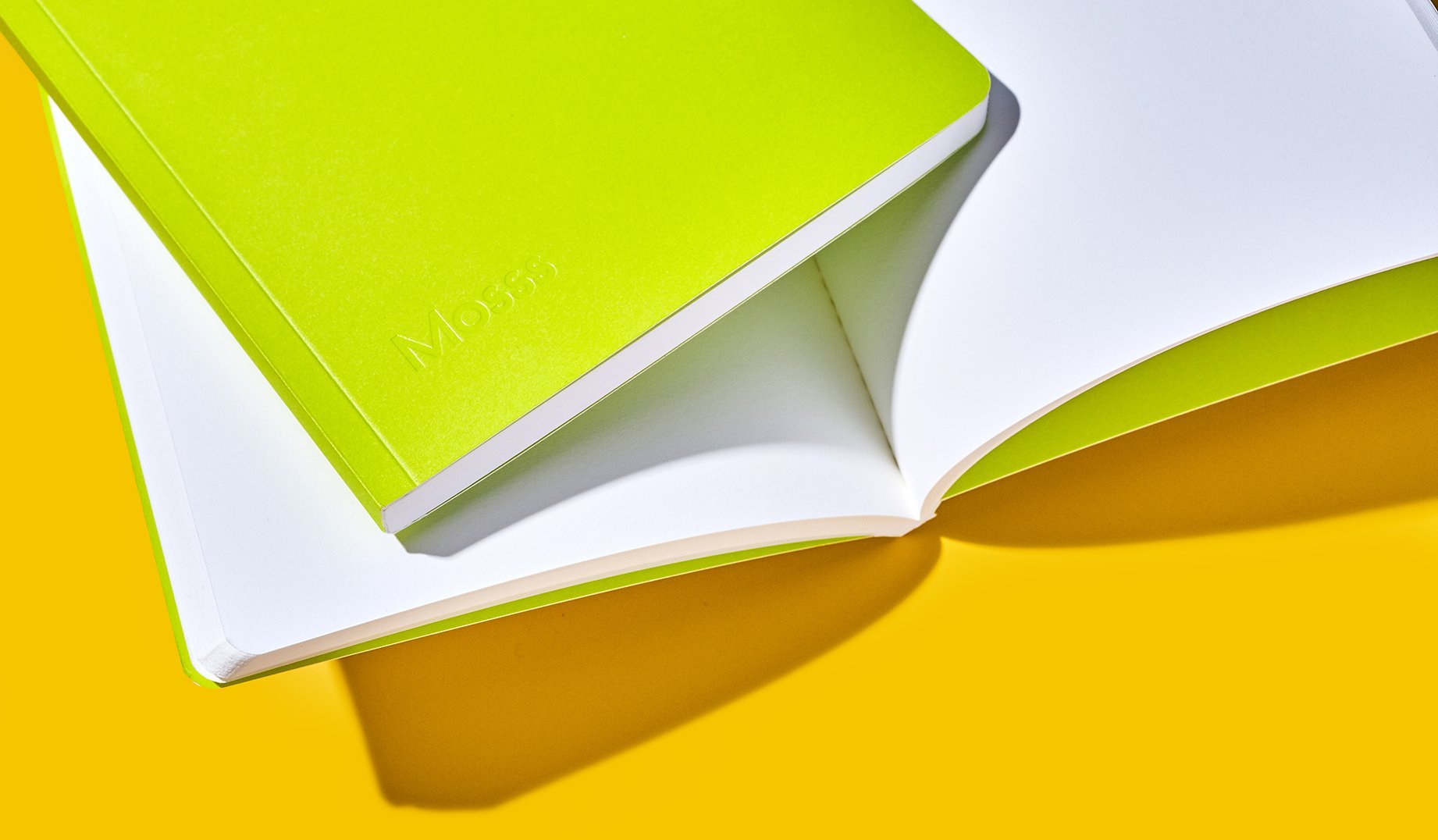 Choose from our saddle stitched, saddle sewn, and PUR bound softcover notebook options to sketch, scribble and write all over.