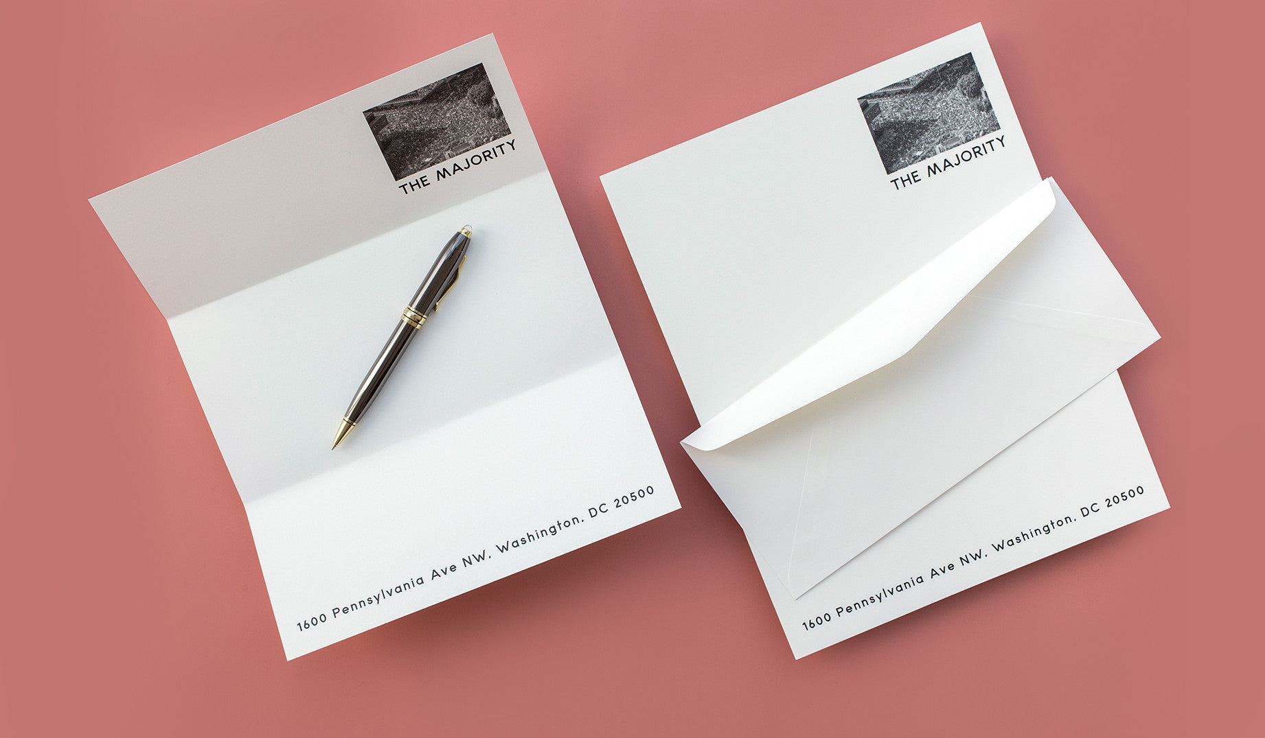 An astute series of letterhead and envelope sets printed on premium eggshell paper, created by Art Director Ania Diakoff. Official Correspondence will add to any voice the echo of its constituency.