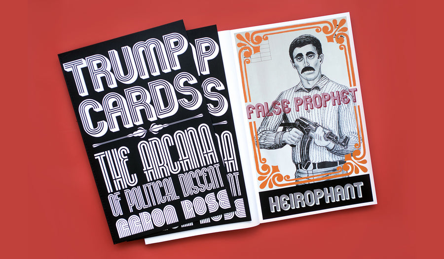 The shooting target tarot deck created by director Aaron Rose is as good in a frame as it is at the gun range. Bound as a book with perforated poster pages, sized at 11x17 inches with 20 posters per book.