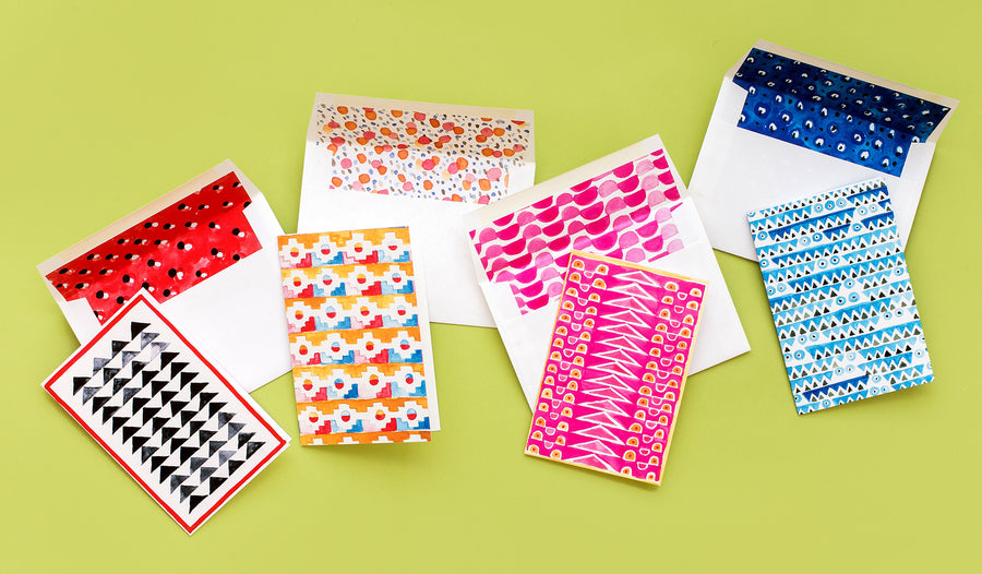 We are longtime fans of Block Shop's bright geometric patterns. So when it came time to get started on our Paper Cuts collaboration, we wanted to include as much of their beautiful original artwork as possible.