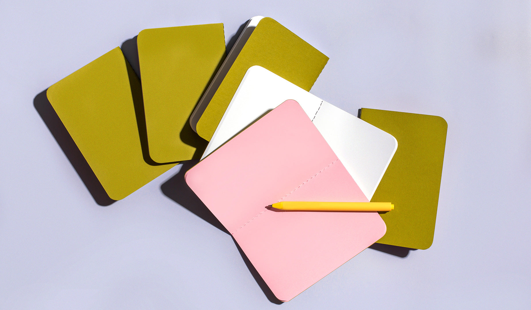 Kiwi Green with Pink or White pages